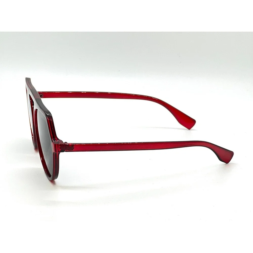 Red‎ Aviator Sunglasses Fashion Statement Trendy Sun Glasses Oversized Driving